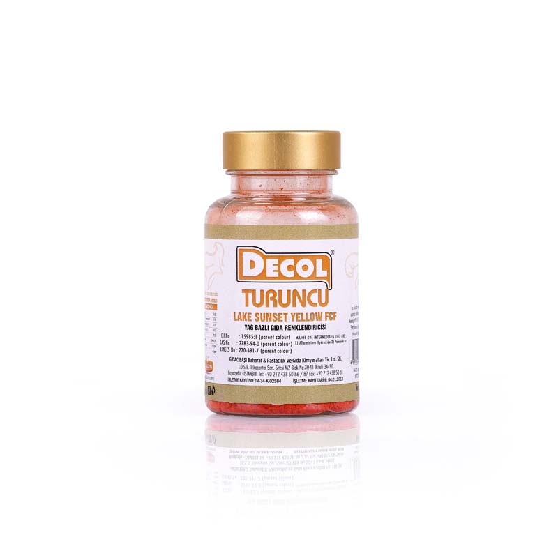 GIDA BOYASI TOZ TURUNCU YAĞ BAZLI DECOL 25gr