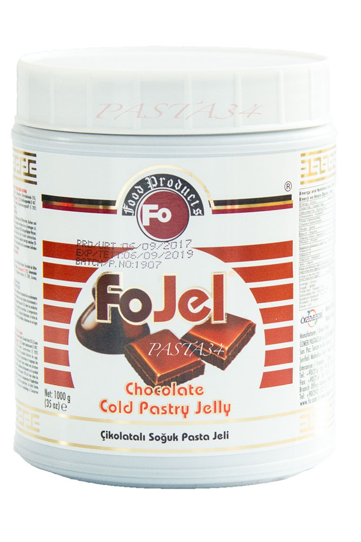 FO FİLLİNG DELİ ÇİKOLATALI DOLGU 1Kg*24KL