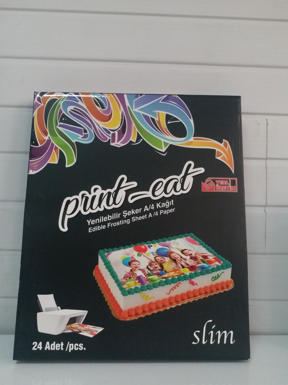 RESİM KAĞIDI ŞEKERLİ PRINT-EAT SLİM 24LÜ