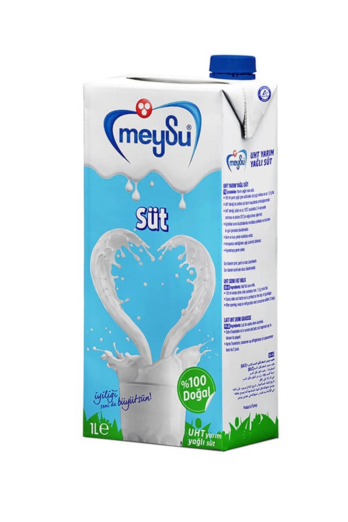 SÜT YARIM YAĞLI MEYSU  SÜT 1 lt  *12