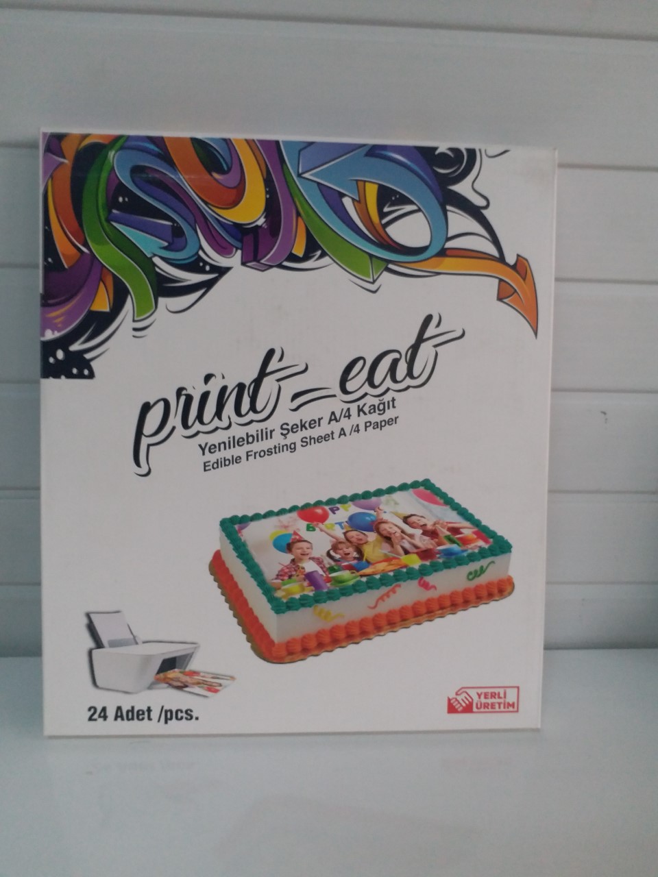 RESİM KAĞIDI ŞEKERLİ PRINT-EAT BOLD 24LÜ