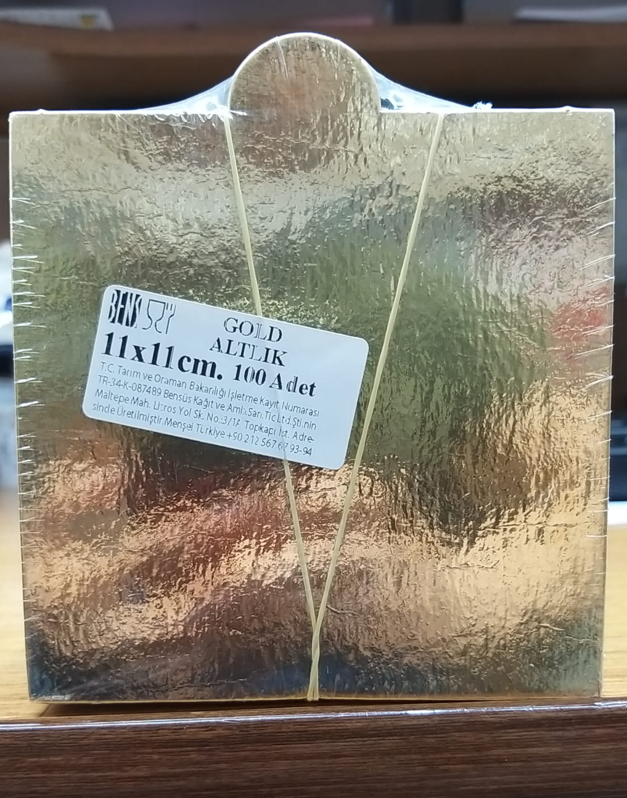 TURTA GOLD 11cm KALIN KARE Dilim 50ad*1pk BENS